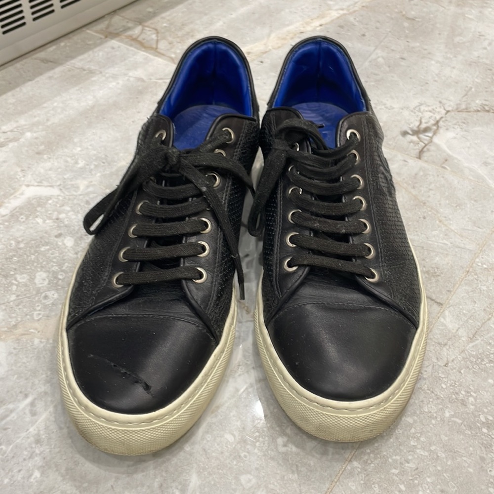 Billionaire Couture Men's Black Calf Leather Laced-up Sneakers - EU 43 - Picture 6 of 11